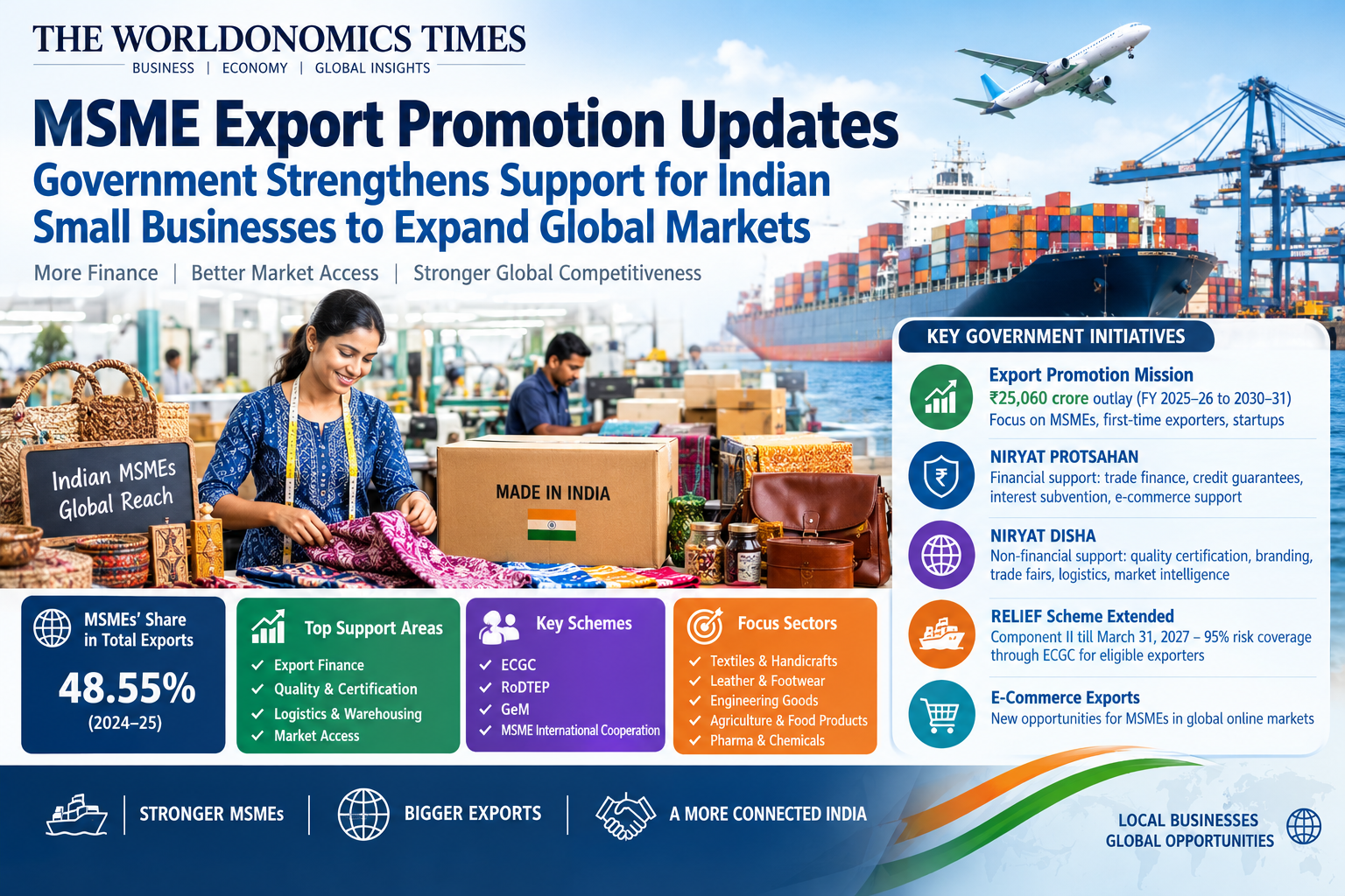 MSME Export Promotion Updates: Government Strengthens Support for Indian Small Businesses to Expand Global Markets