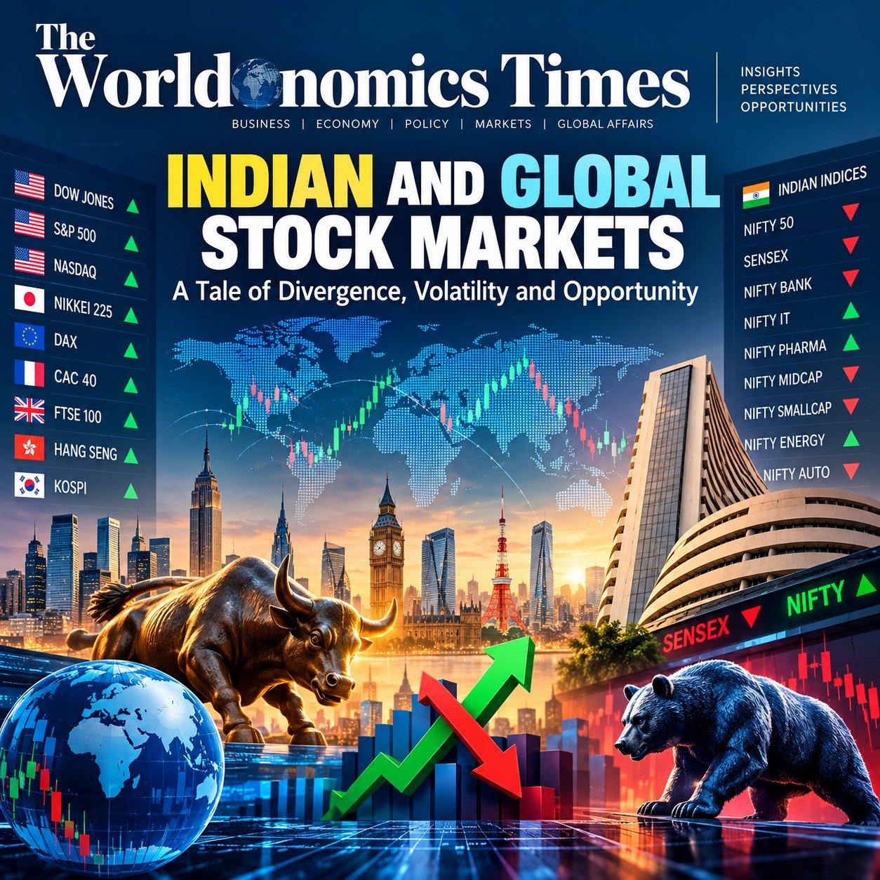 Indian and Global Stock Markets: A Tale of Divergence, Volatility and Opportunity